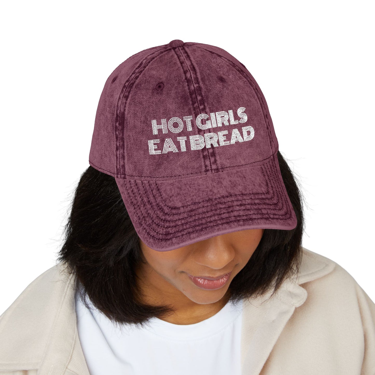 Hot Girls Eat Bread Embroidered Hat